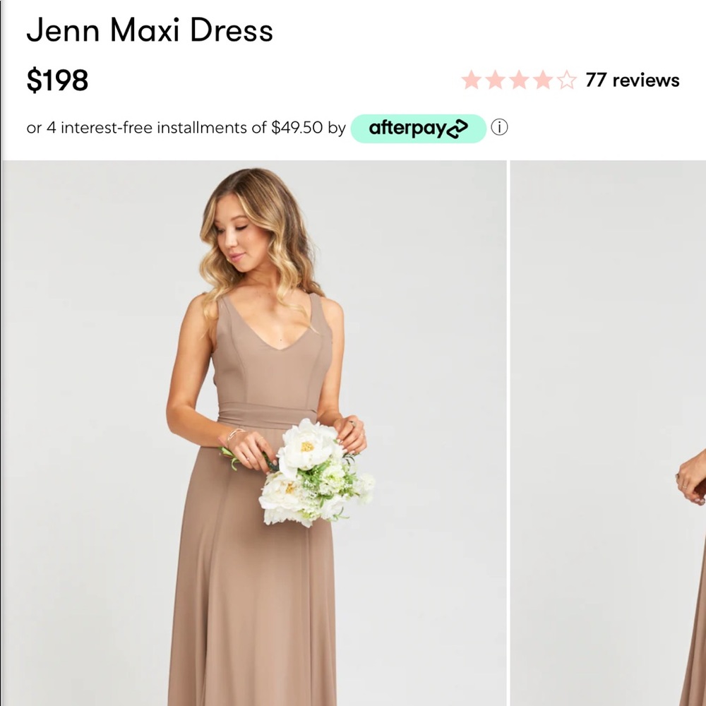 Show me Your MuMu Jenn Maxi dress in Dune Chiffon XS